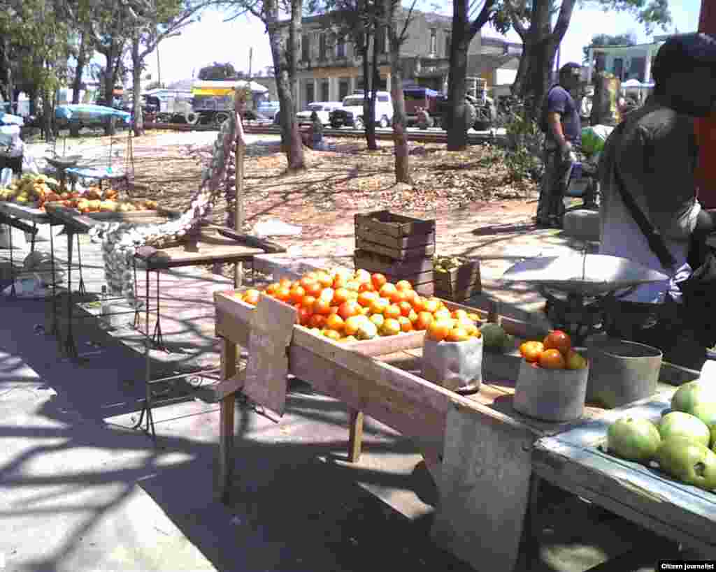 El reportero ciudadano de José R Borges recorre mercados privados de venta a la población en Cabaiguán, Sancti Spíritus.
