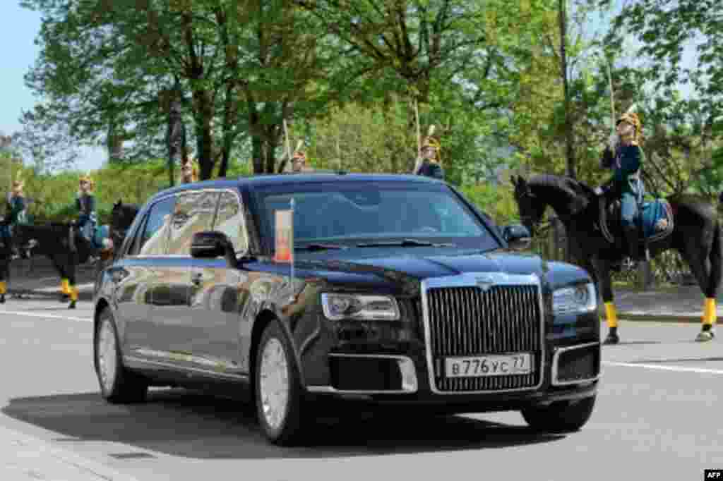El auto nuevo de Putin el 7 de mayo 2018.