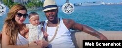 Cristina Barnea, Aroldis Chapman y la hija de ambos.