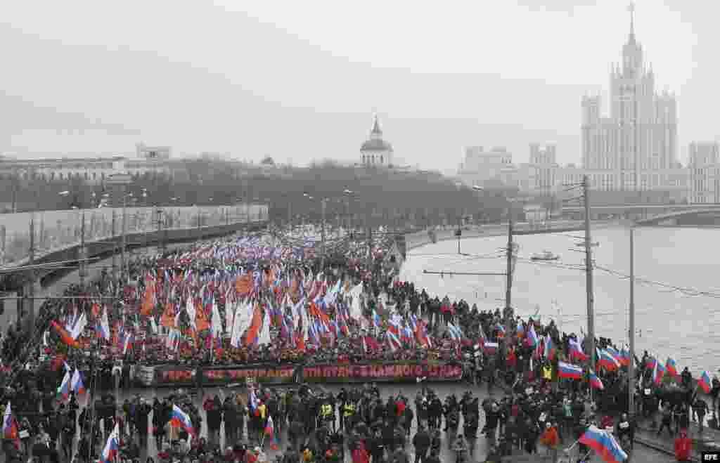Marcha en Moscú.