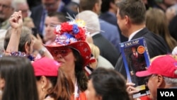 Delegados y seguidores de Donald Trump en la Convención Republicana en Cleveland, Ohio.
