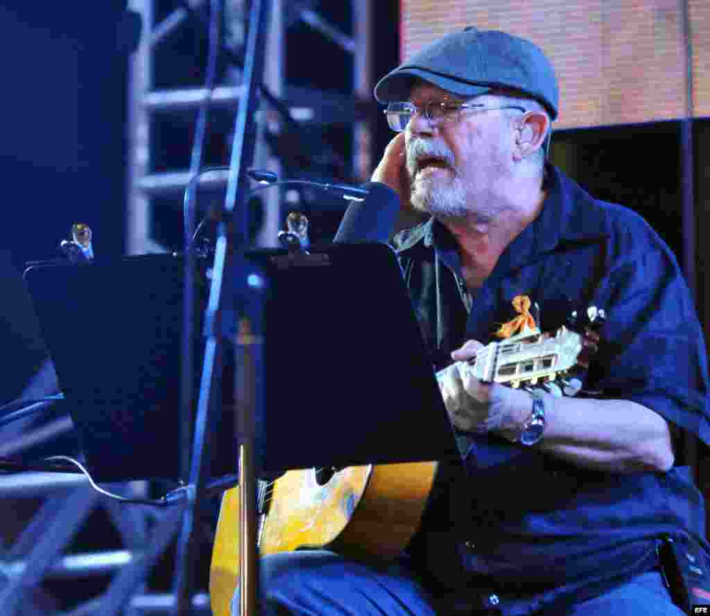 Silvio Rodríguez en un concierto en La Habana (Cuba), en la jornada de "cintas amarillas".