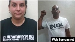 Arianna López y su esposa Mitzael Díaz Paceiro