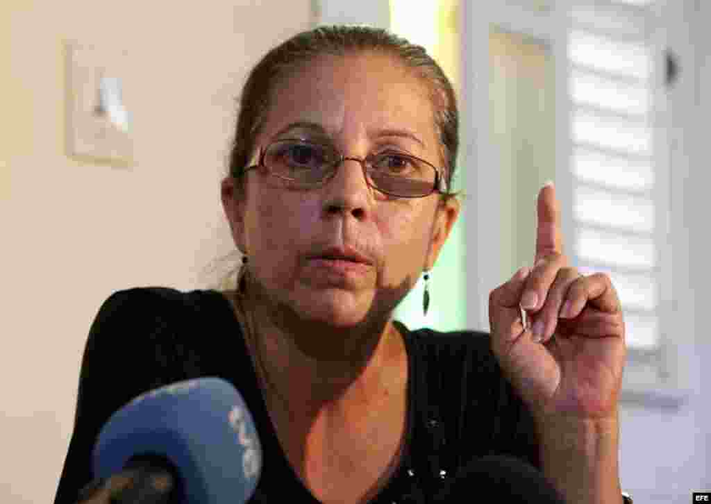 Familia Payá durante una rueda de prensa en La Habana, Cuba