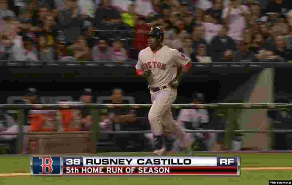 Rusney Castillo, jardinero derecho de los Medias Rojas de Boston.