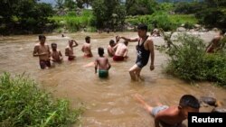 Migrantes en México, intentando llegar a Estados Unidos.