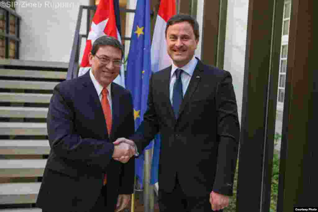Visita de Bruno Rodríguez a Luxemburgo y reunión con el premier Bettel.